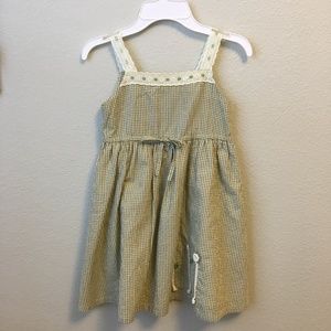 Chaber Green Plaid Flower Dress